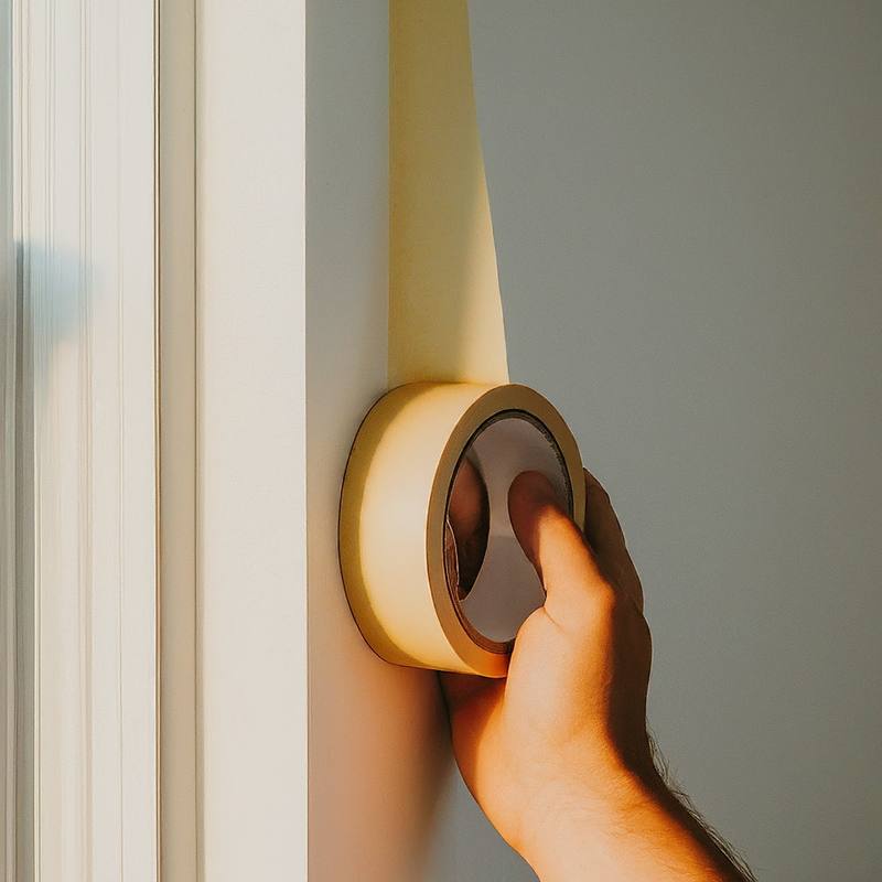 Masking tape application